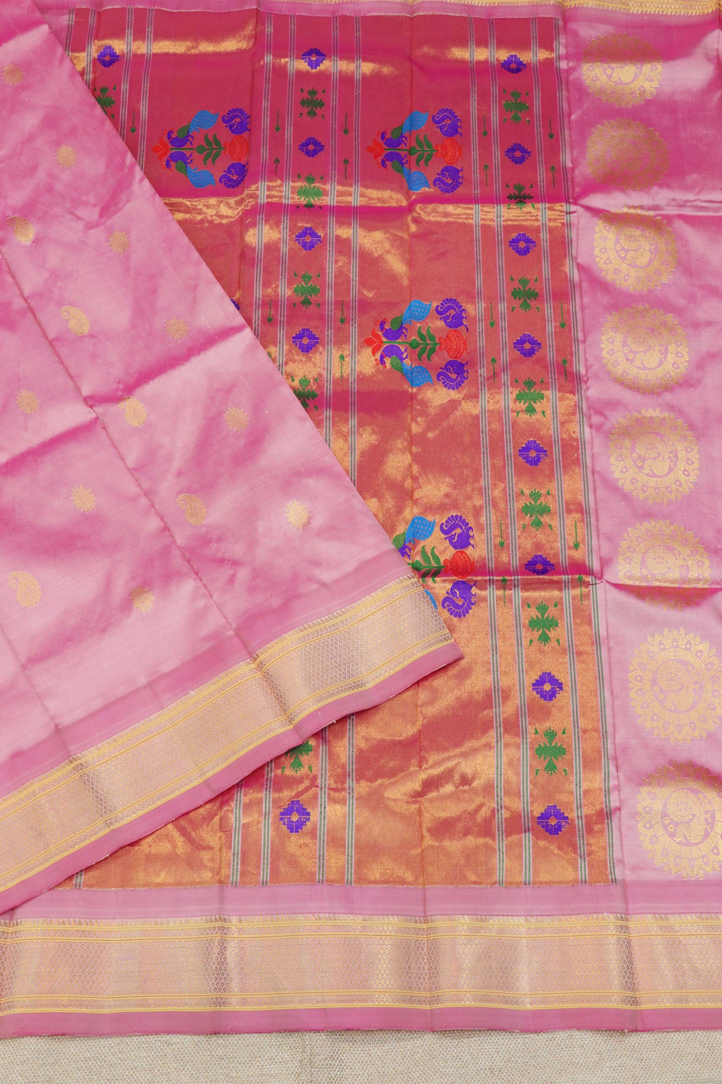 Maharani Pallu Silk Paithani Saree