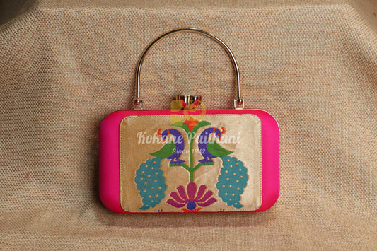 Paithani Handle Clutch Purse