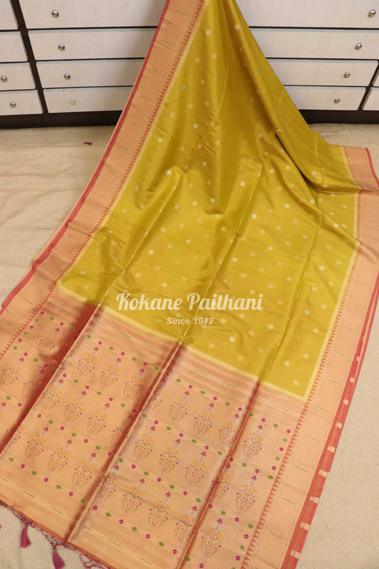 Tissue Muniya Brocade Paithani