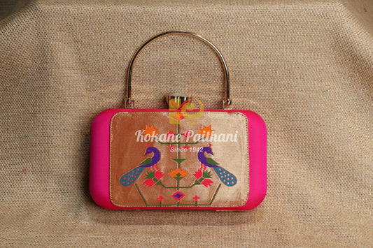 Paithani Handle Clutch Purse