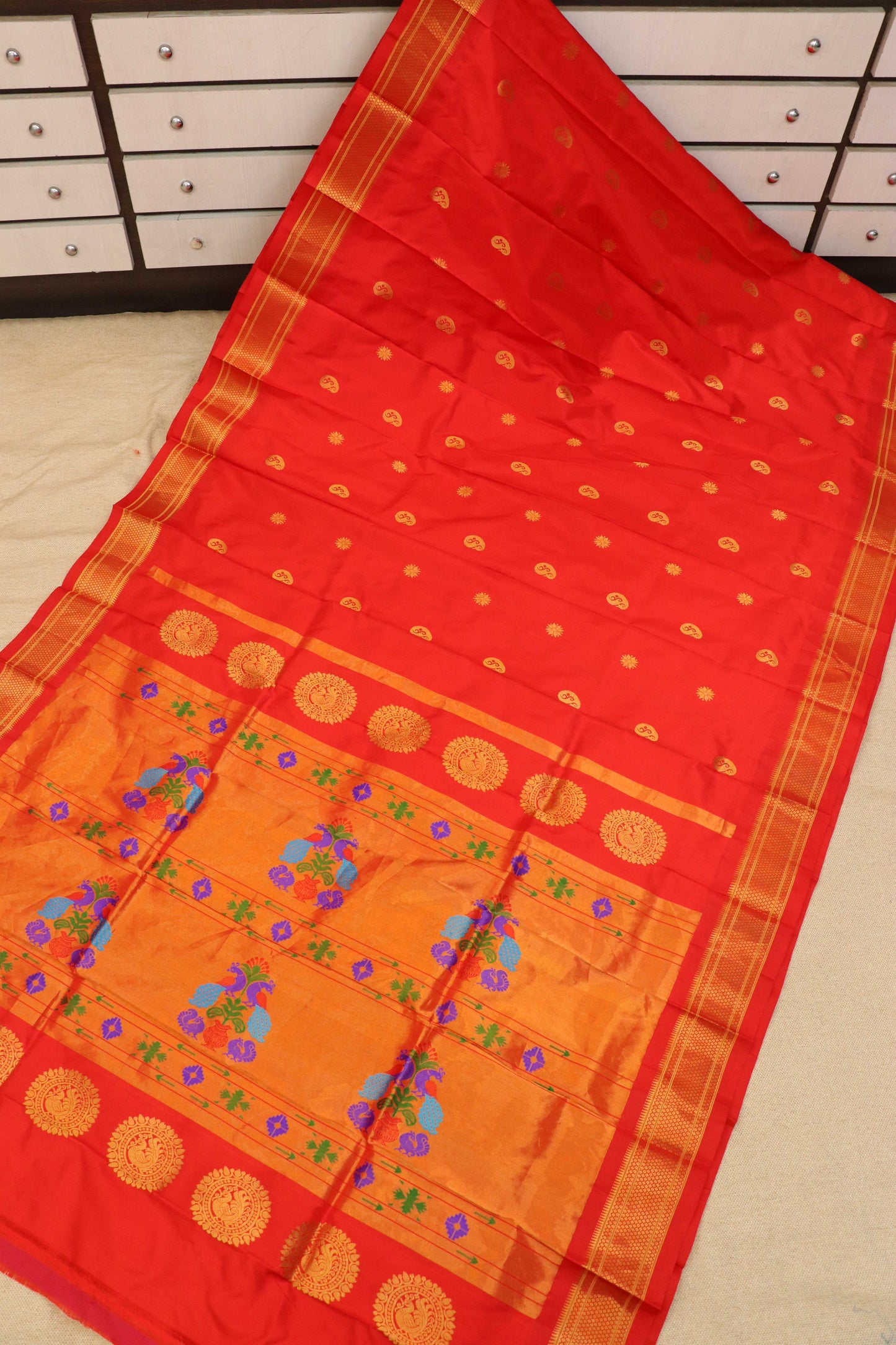 Maharani Pallu Silk Paithani Saree