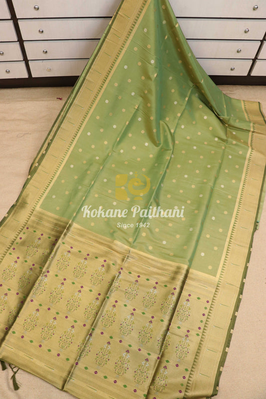 Tissue Muniya Brocade Paithani