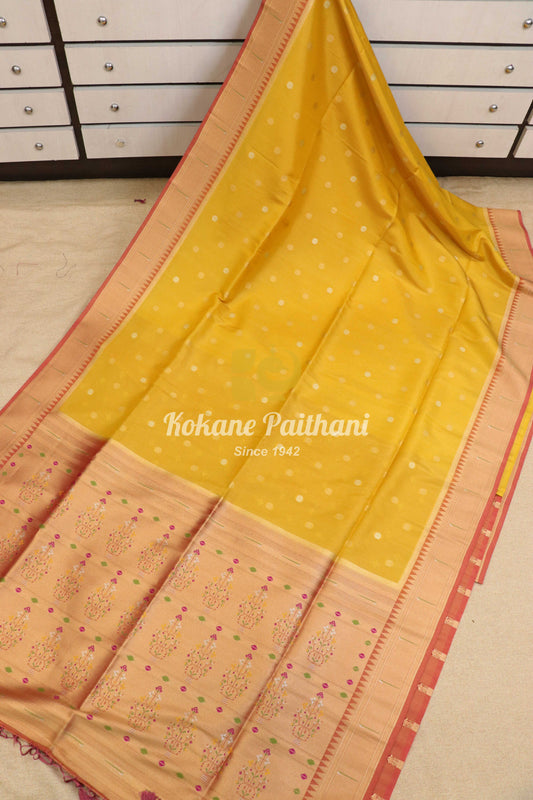 Tissue Muniya Brocade Paithani