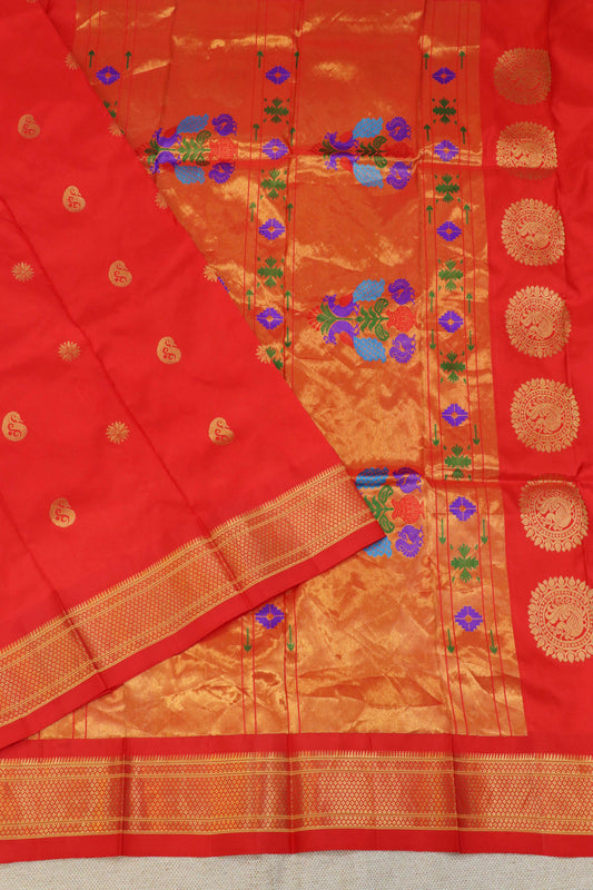 Maharani Pallu Silk Paithani Saree