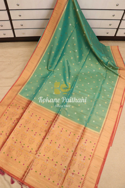 Tissue Muniya Brocade Paithani
