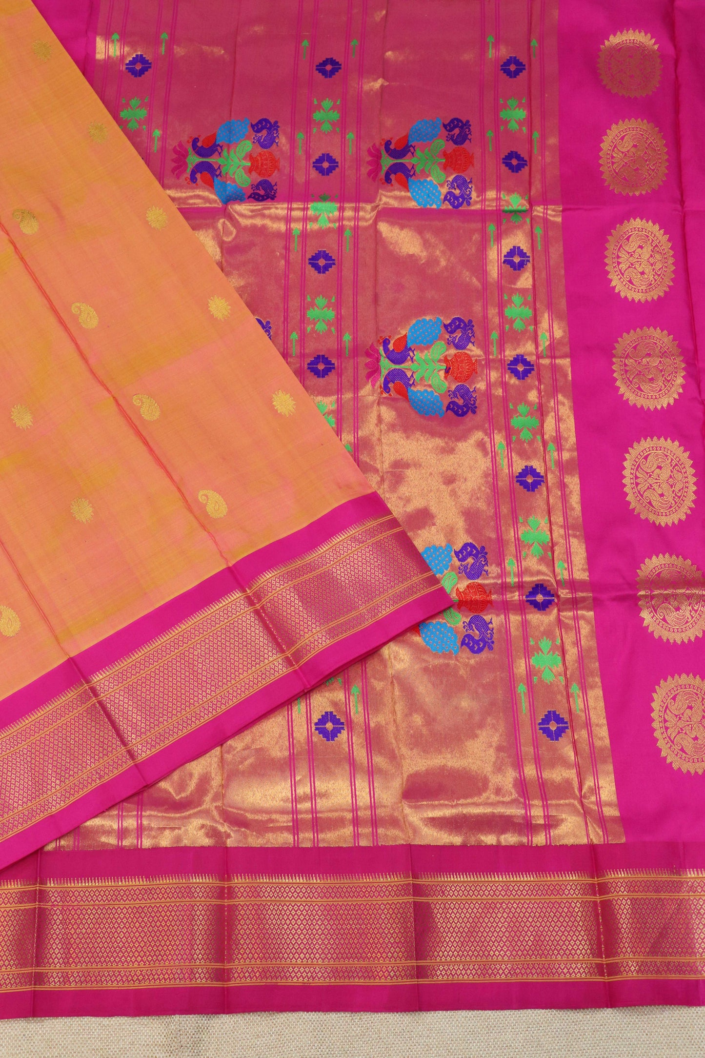 Maharani Pallu Silk Paithani Saree