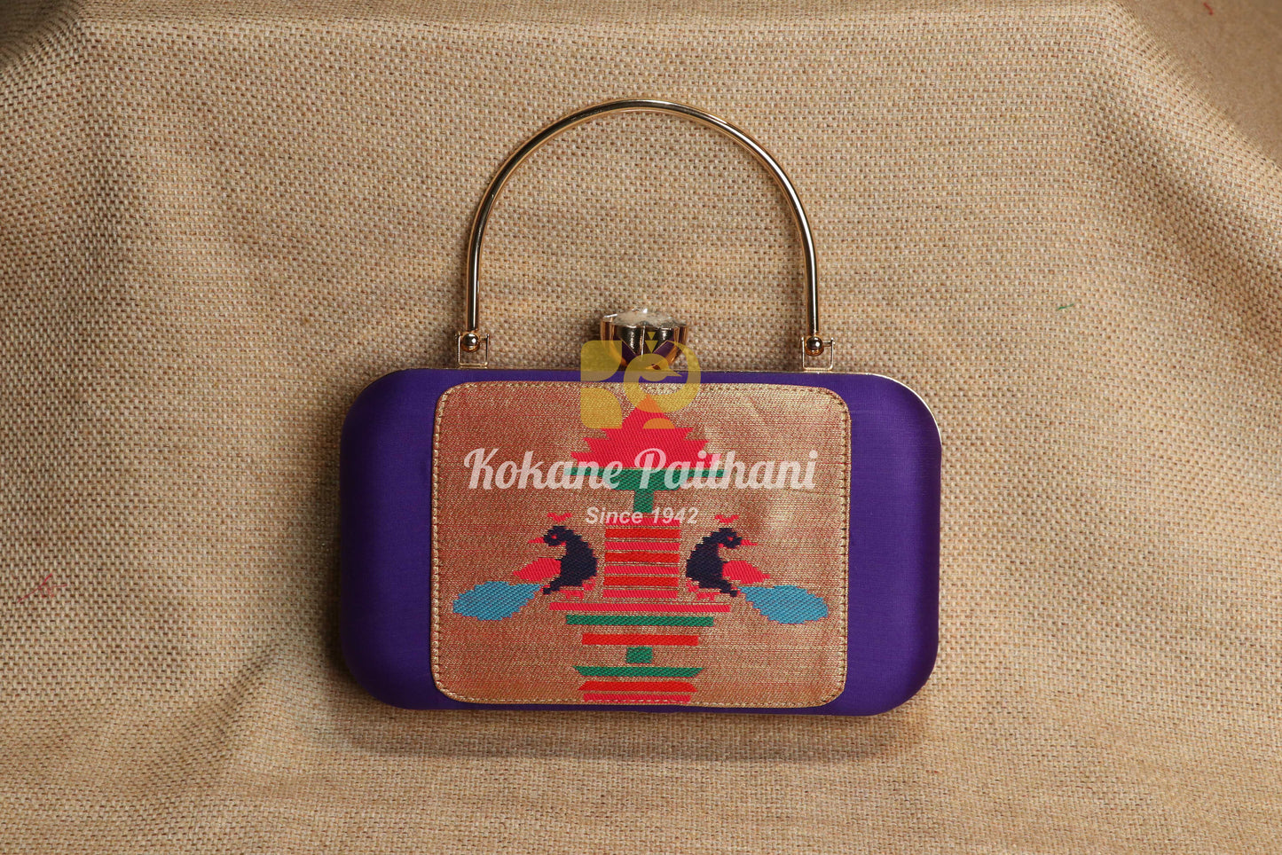 Paithani Handle Clutch Purse