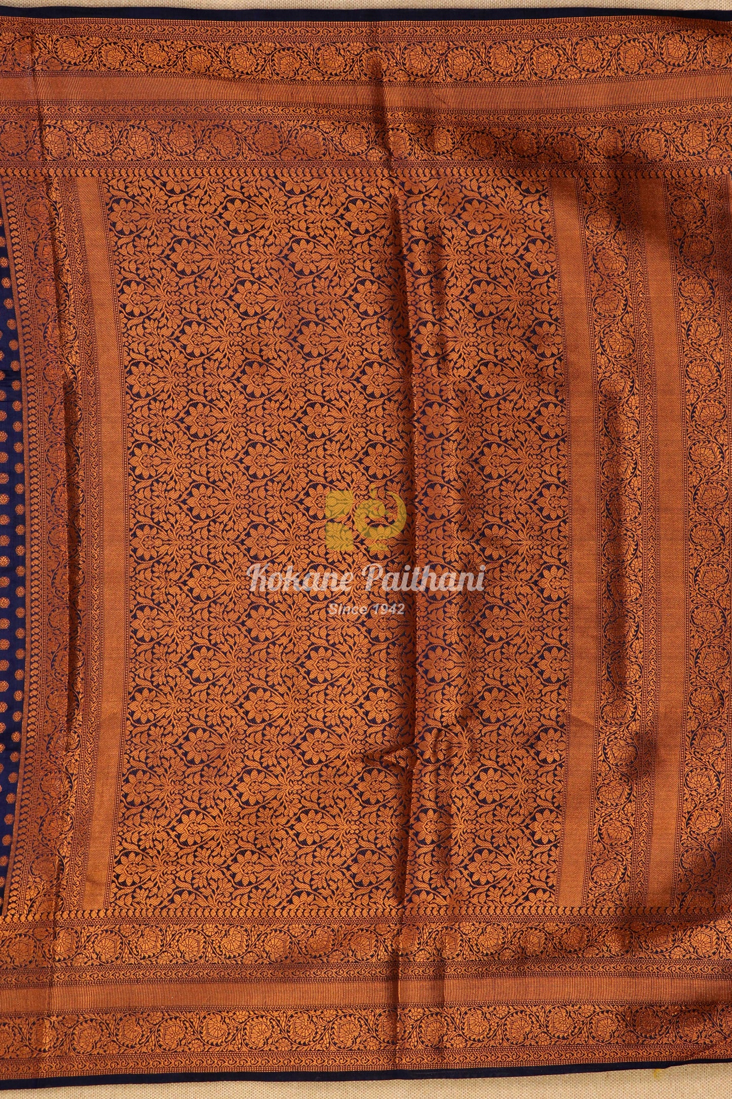 Raw Copper Saree