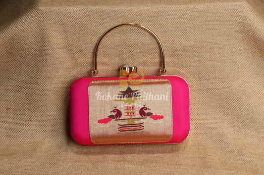 Paithani Handle Clutch Purse