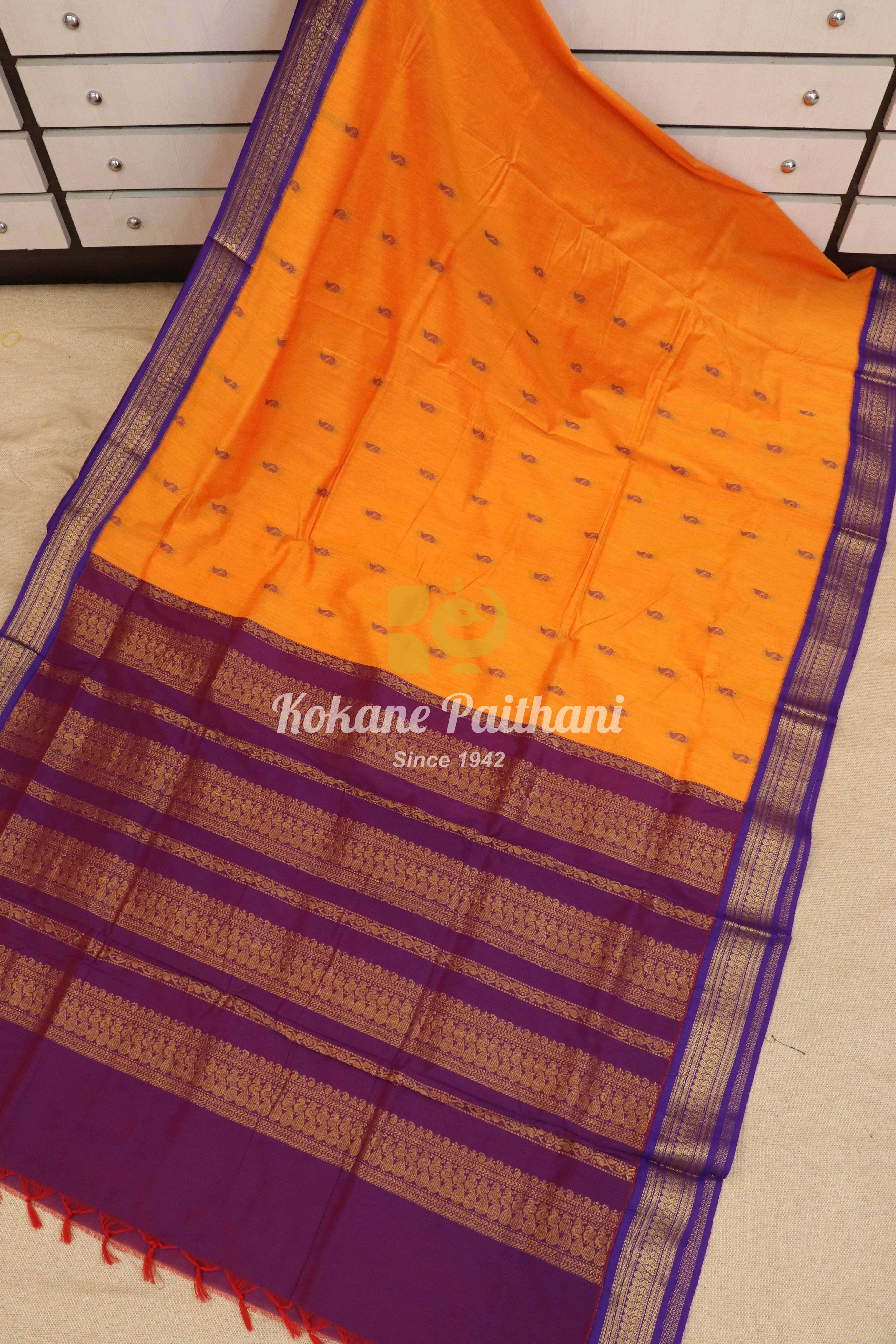 Cotton Gadwal Saree – Kokane Paithani and Sons