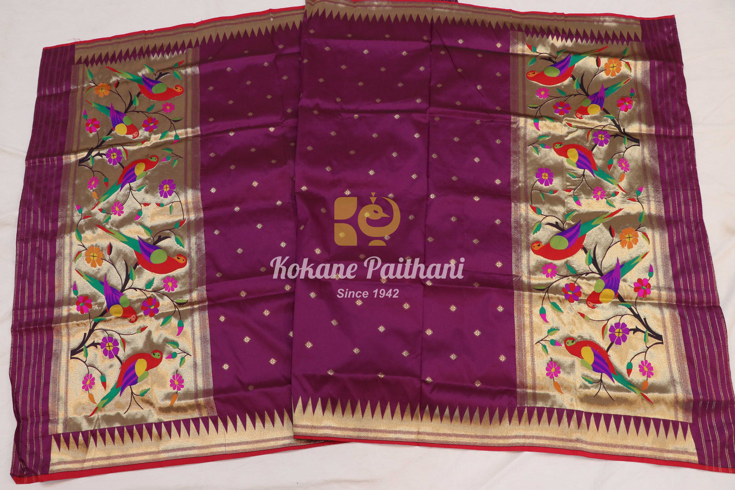 Temple Border Paithani Dupatta