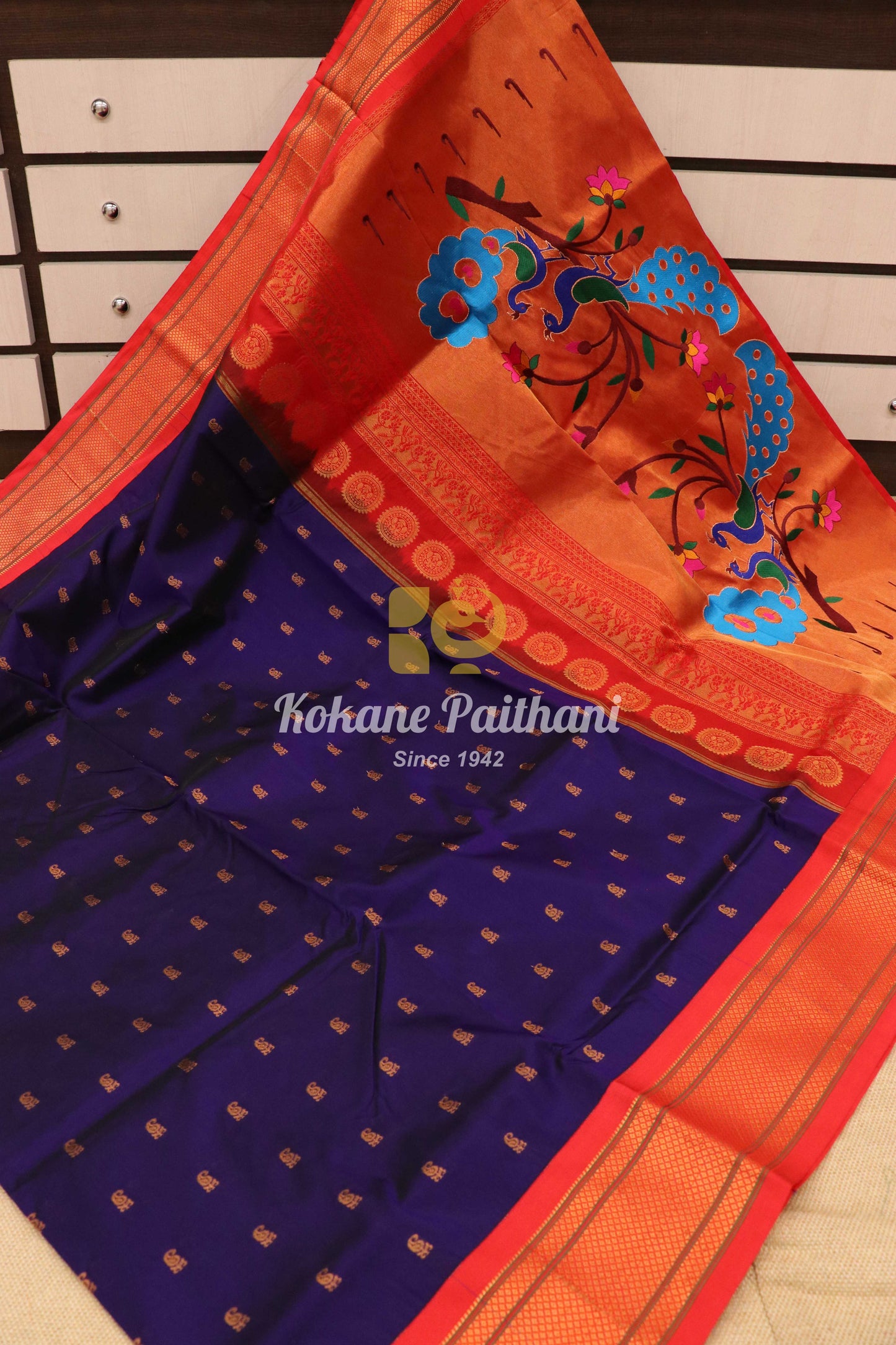 Kadiyal Rich Pallu Paithani Saree