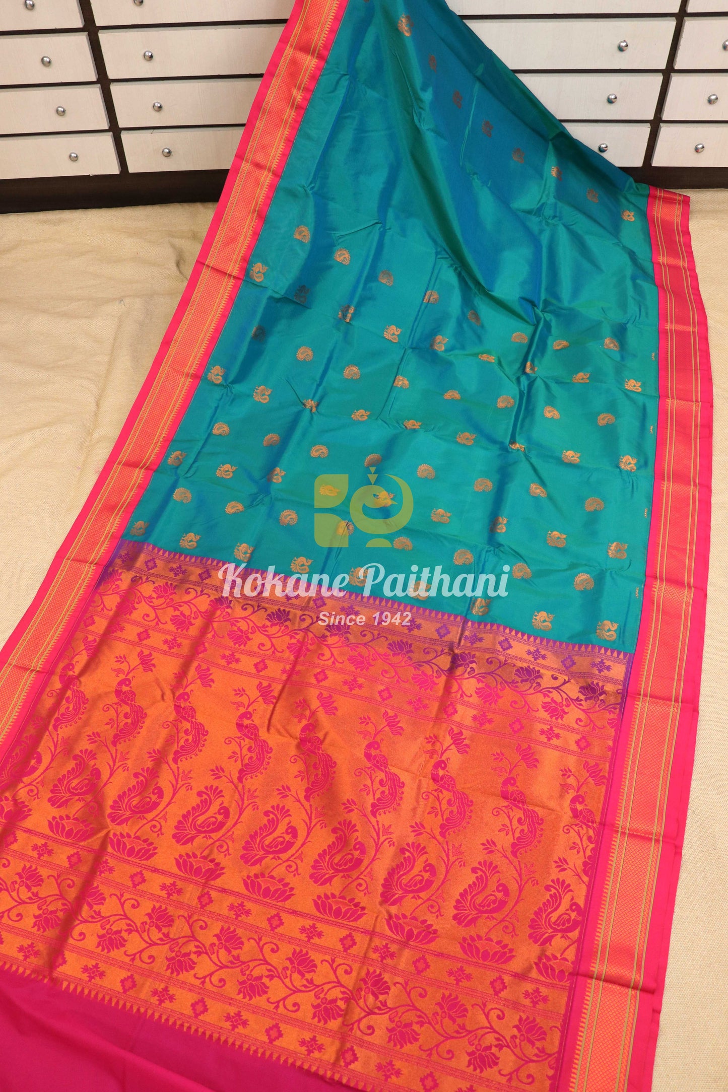 Kadiyal TK Semi paithani Saree