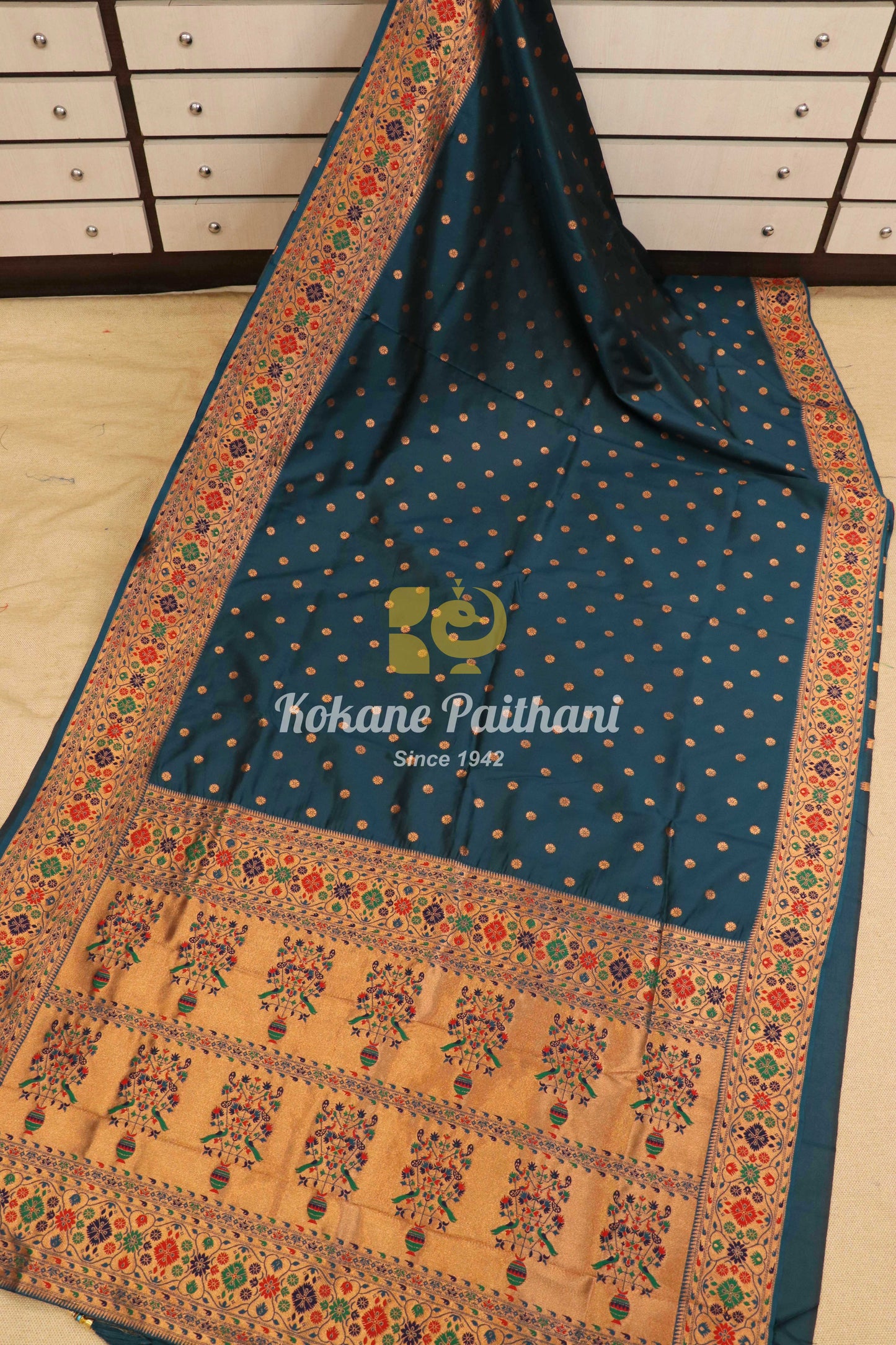 Kunjan Silk Brocade Paithani