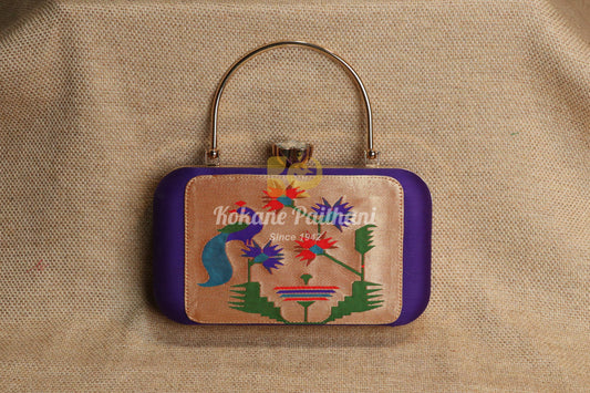 Paithani Handle Clutch Purse