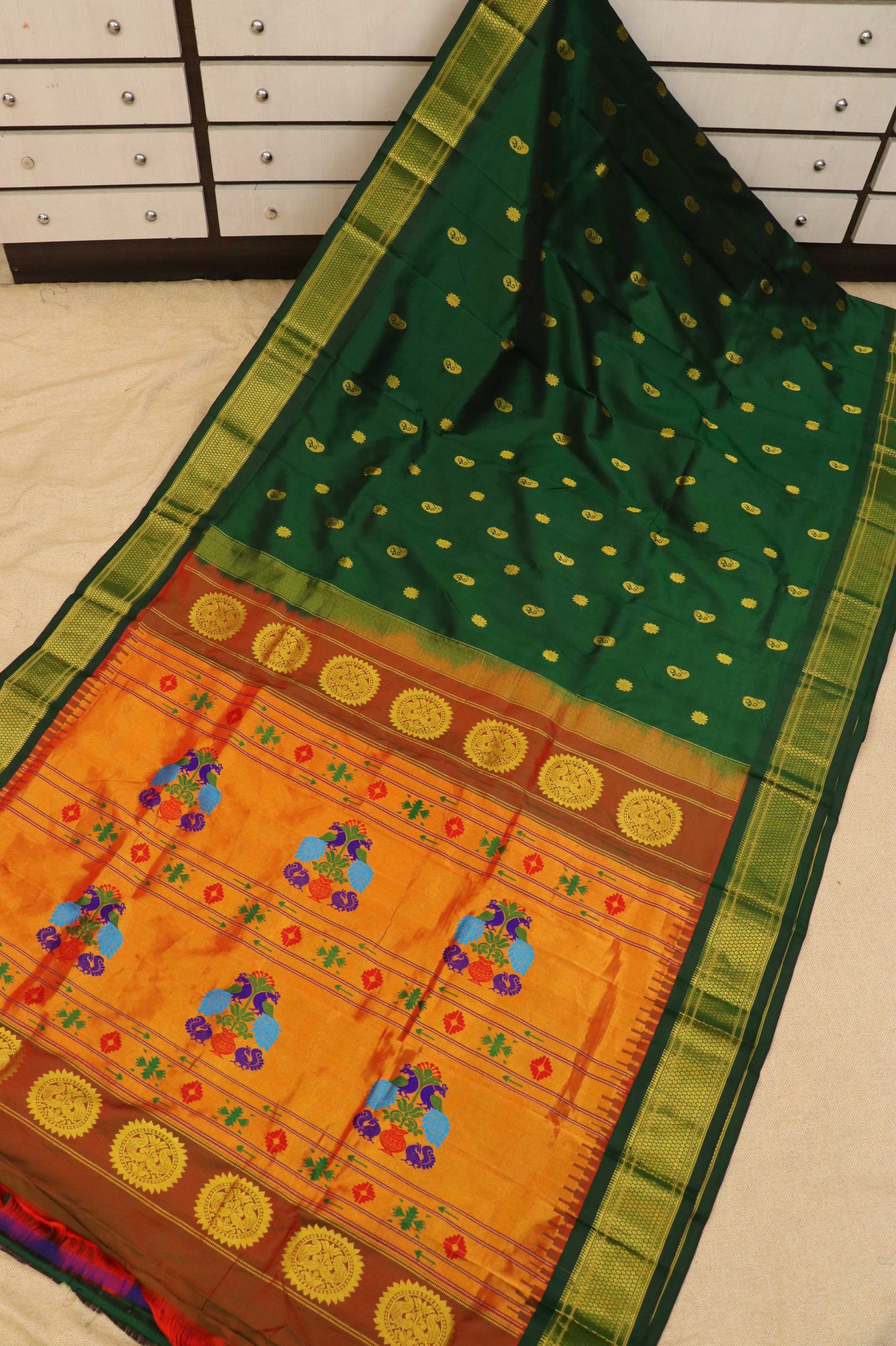 Maharani Pallu Silk Paithani Saree