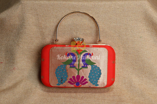 Paithani Handle Clutch Purse