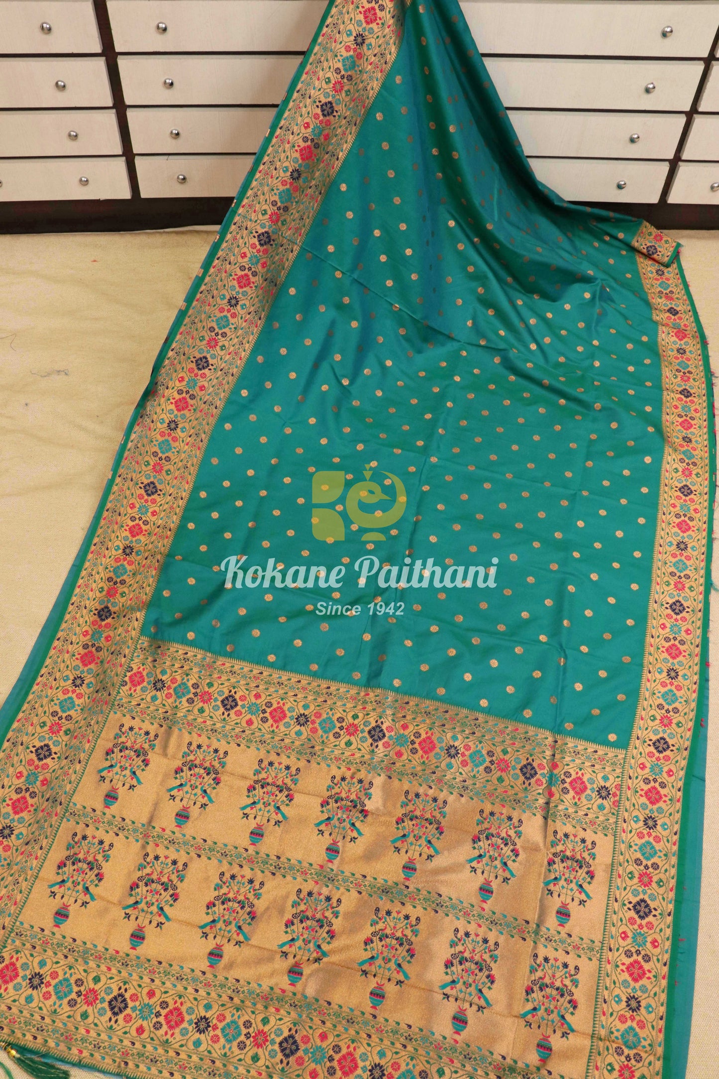 Kunjan Silk Brocade Paithani