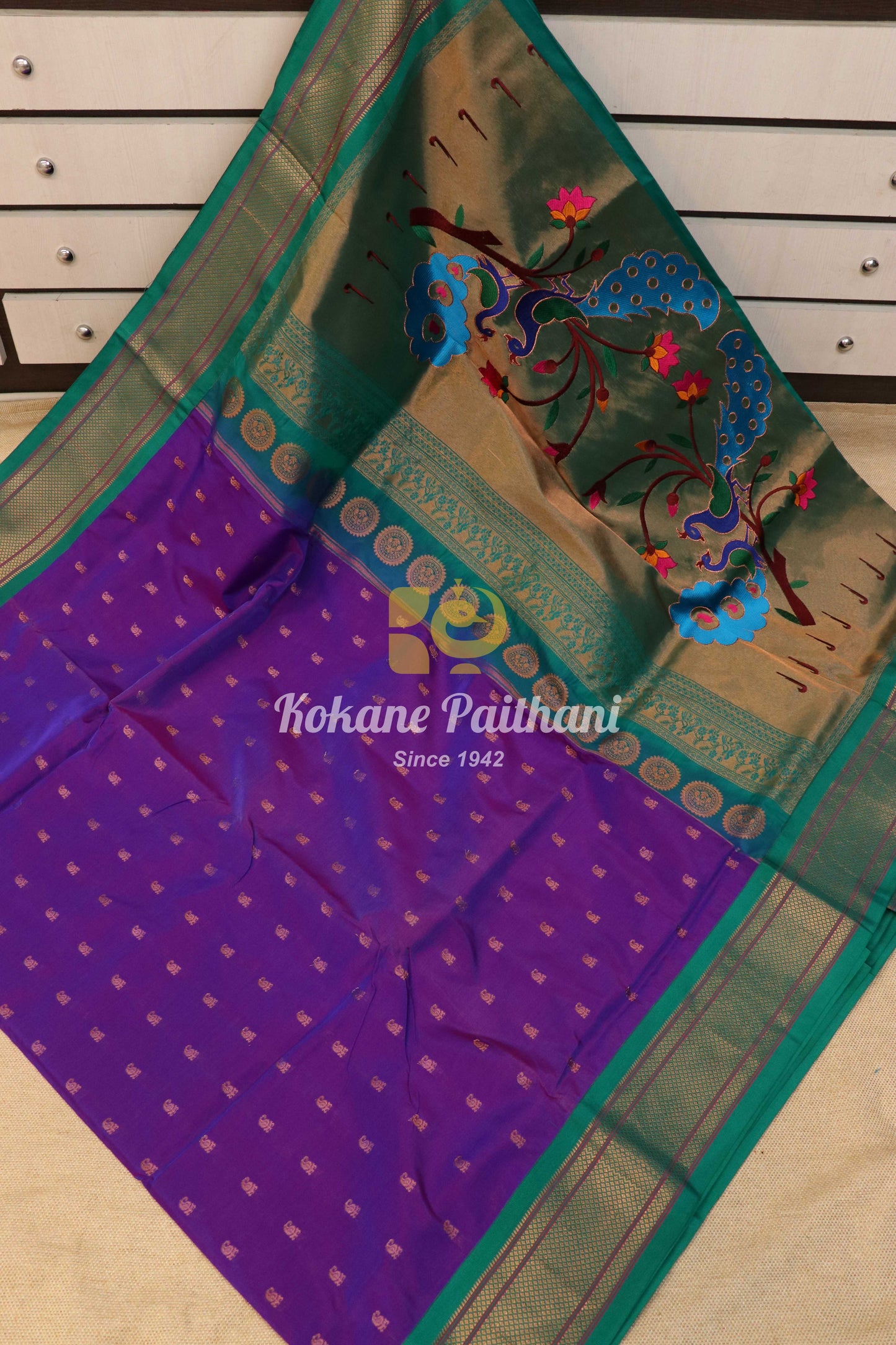 Kadiyal Rich Pallu Paithani Saree