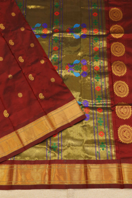 Maharani Pallu Silk Paithani Saree