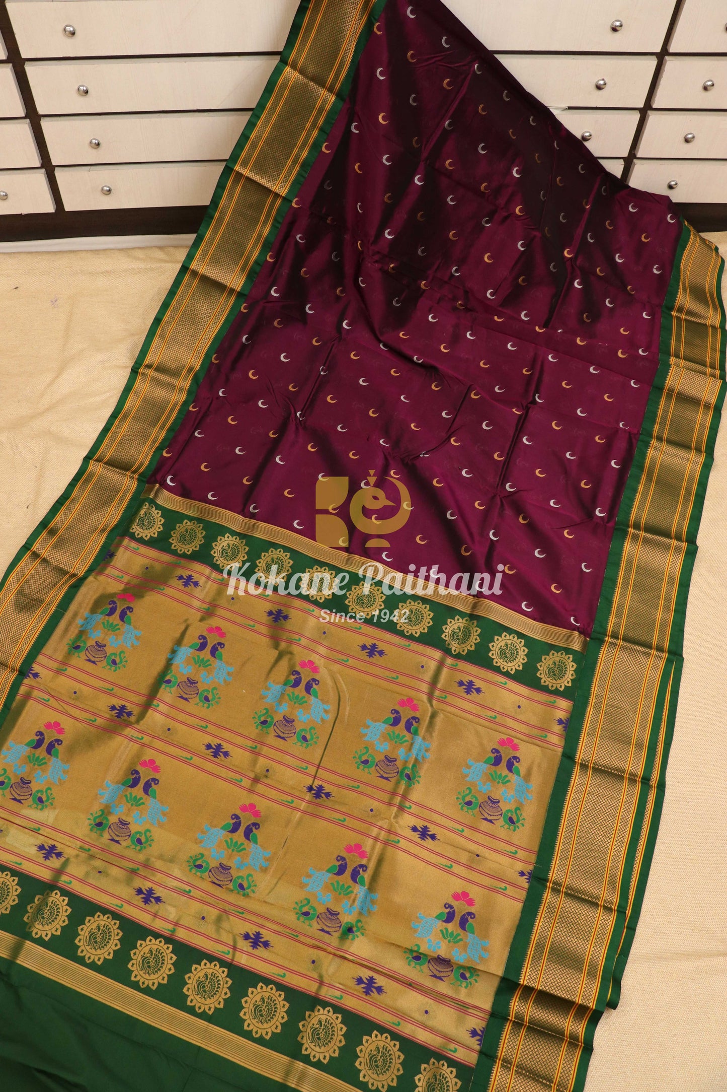 Kadiyal Chandrakor Maharani Paithani Saree