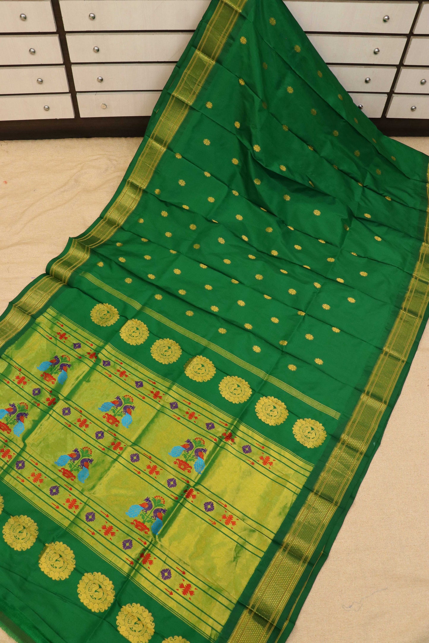 Maharani Pallu Silk Paithani Saree