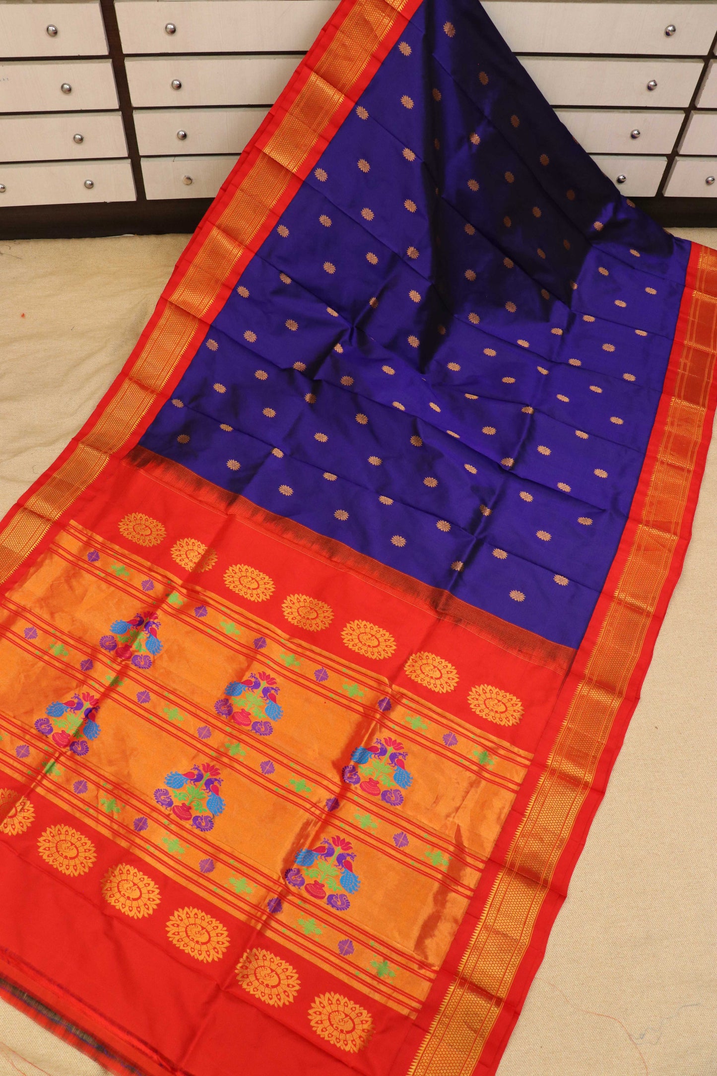 Maharani Pallu Silk Paithani Saree