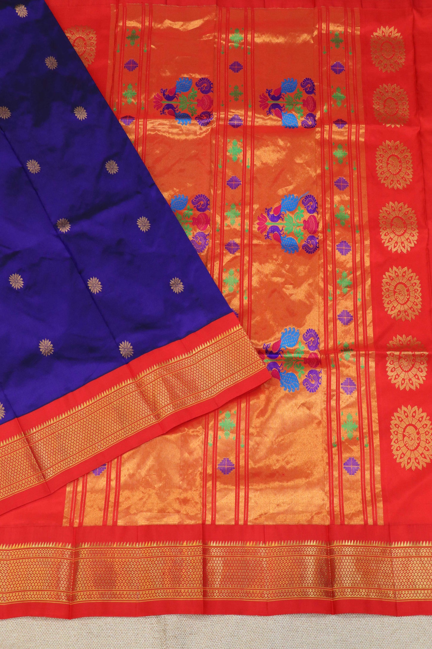 Maharani Pallu Silk Paithani Saree