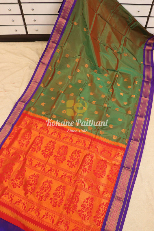 Kadiyal TK Semi paithani Saree