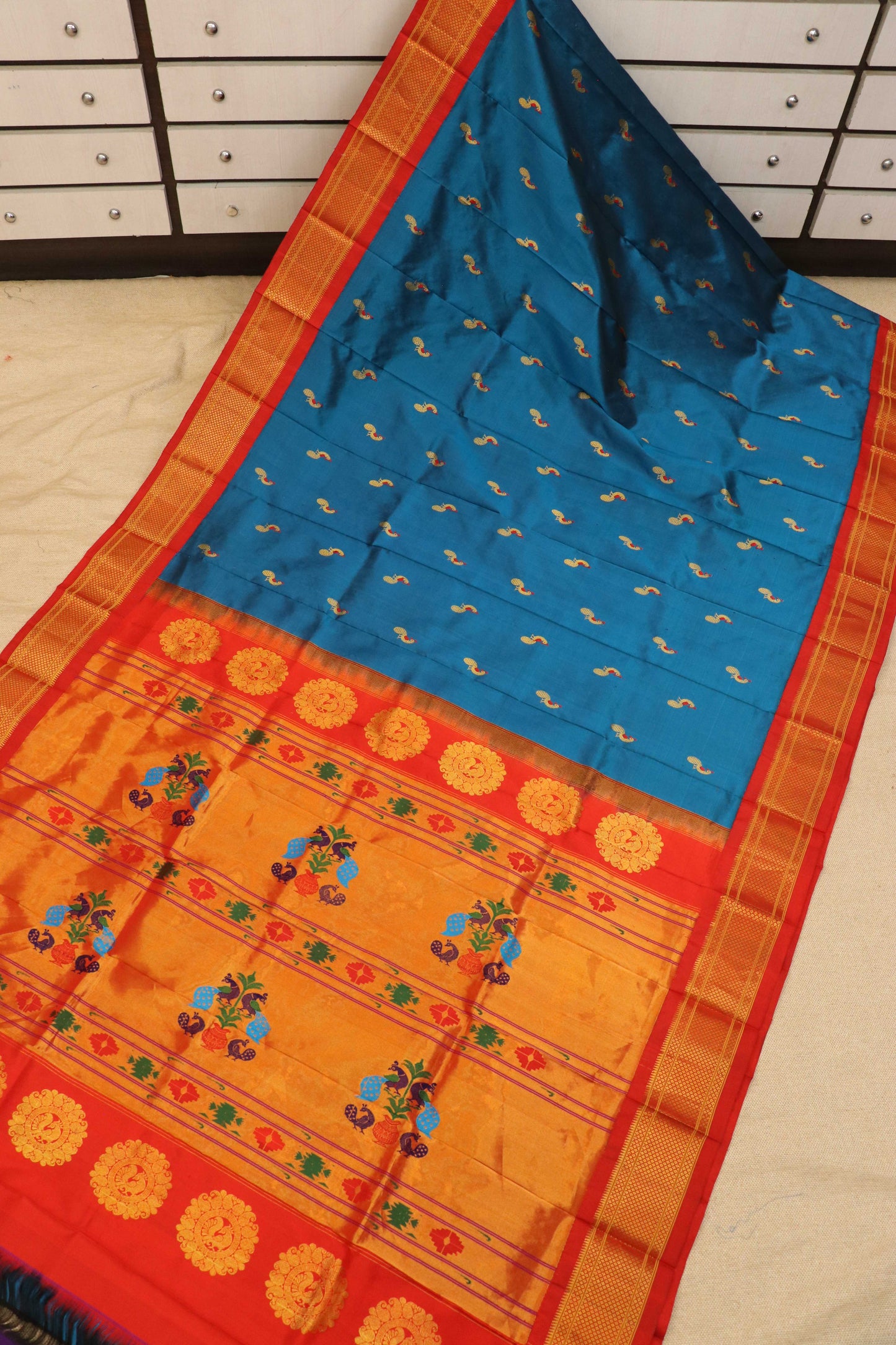 Maharani Pallu Silk Paithani Saree