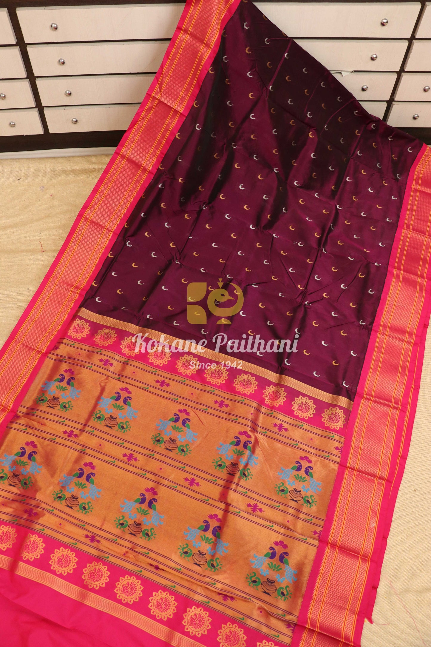 Kadiyal Chandrakor Maharani Paithani Saree