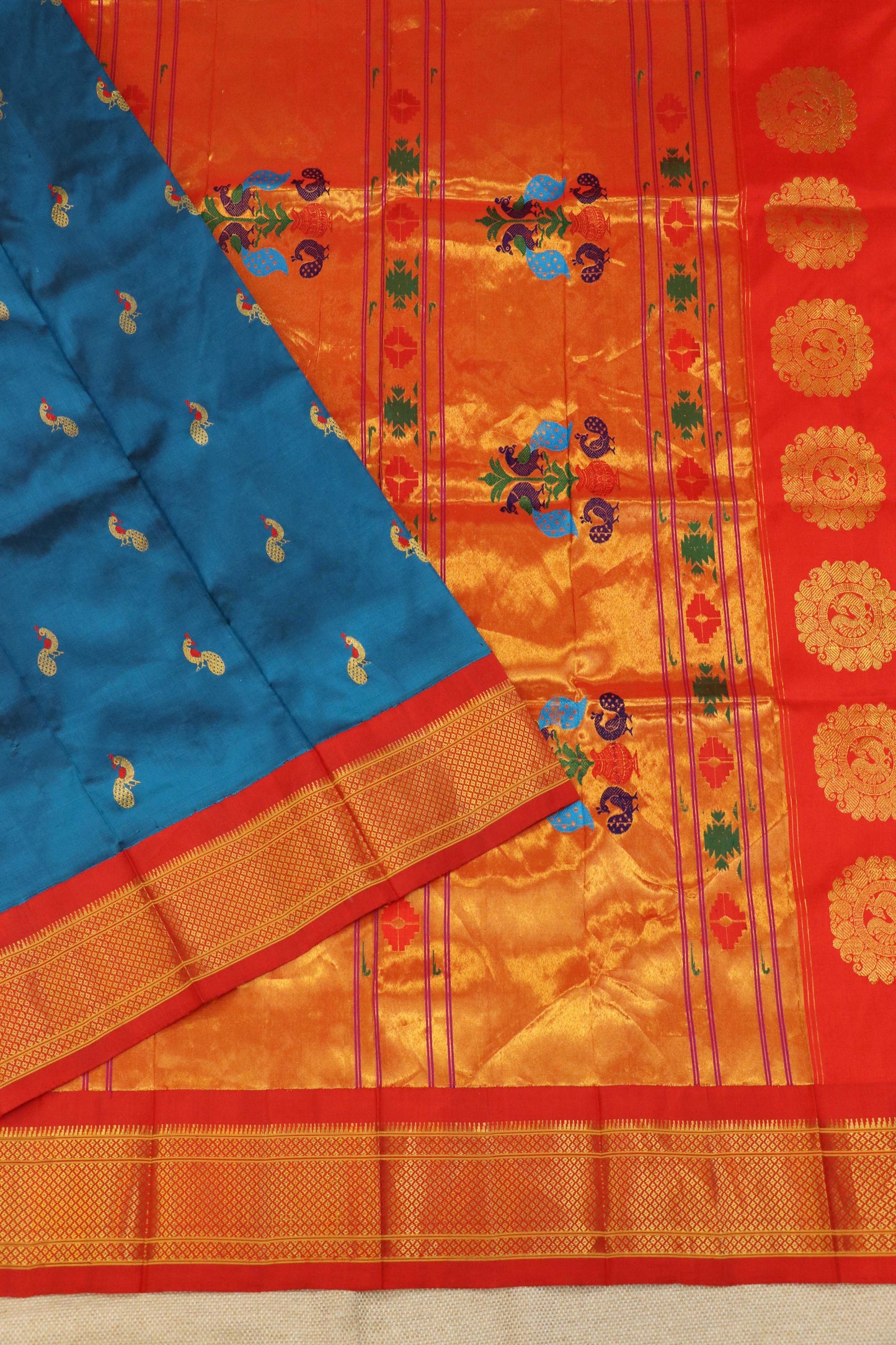 Maharani Pallu Silk Paithani Saree
