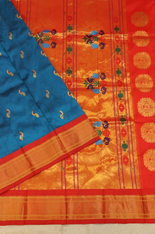Maharani Pallu Silk Paithani Saree