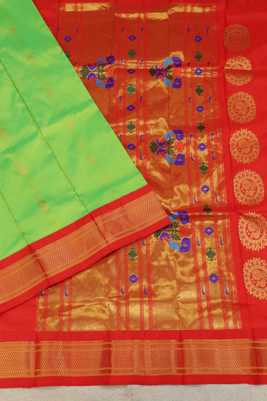 Maharani Pallu Silk Paithani Saree