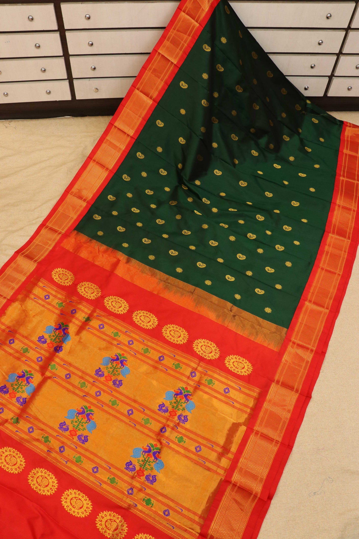 Maharani Pallu Silk Paithani Saree
