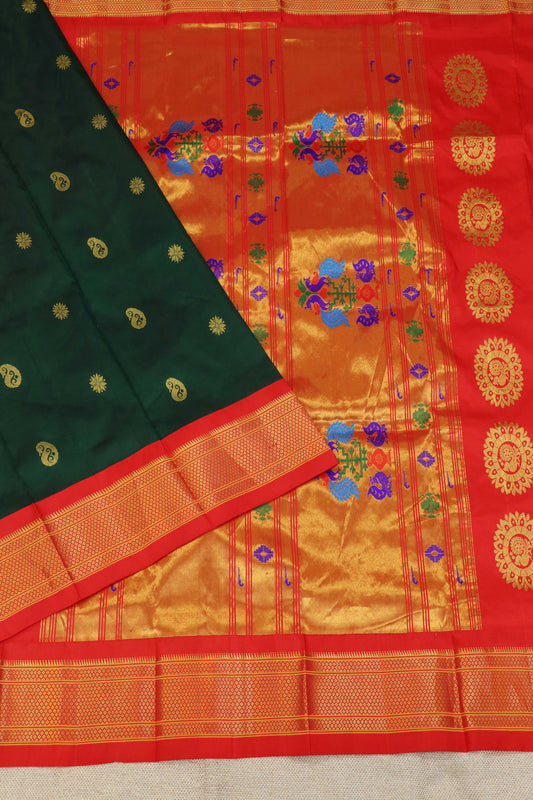 Maharani Pallu Silk Paithani Saree