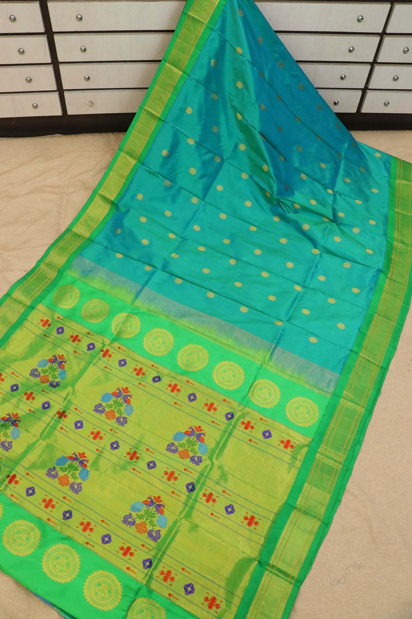 Maharani Pallu Silk Paithani Saree