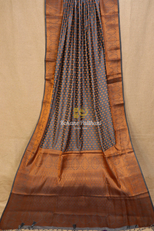 Raw Copper Saree