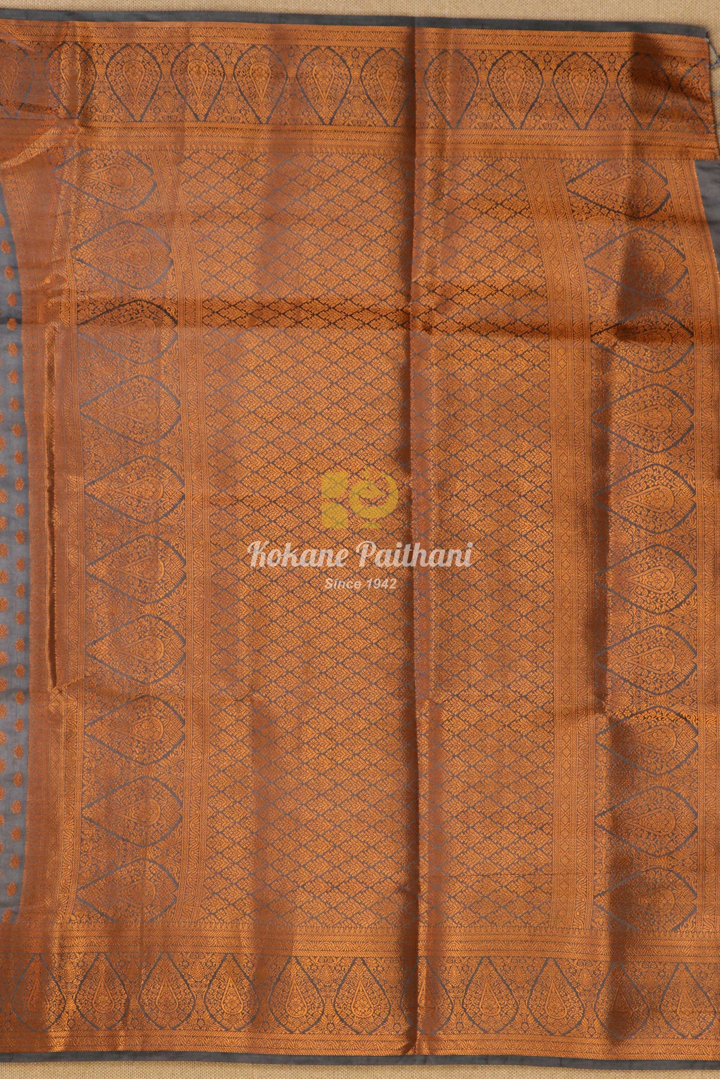 Raw Copper Saree