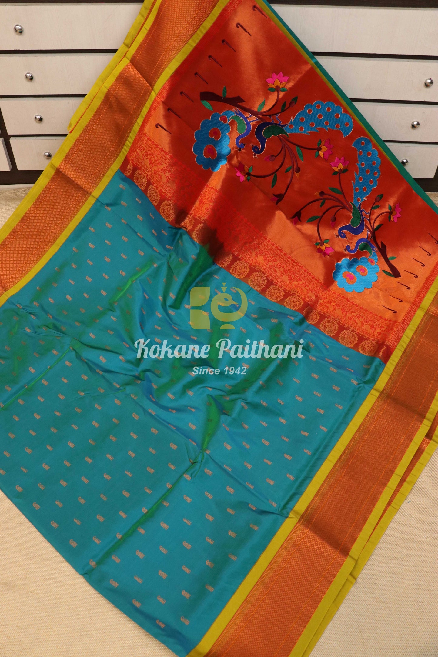 Kadiyal Rich Pallu Paithani Saree