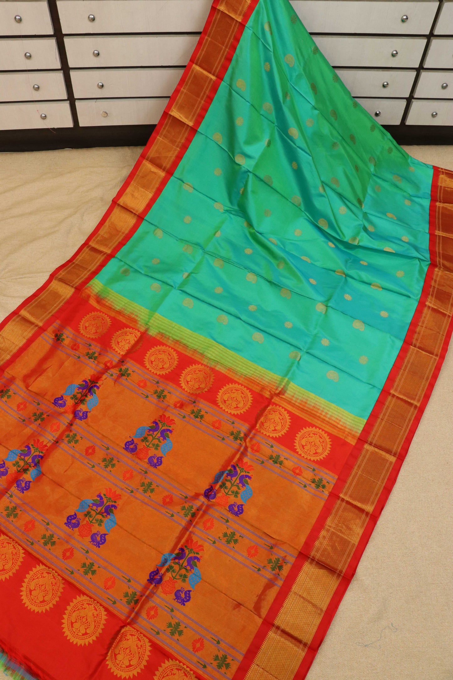 Maharani Pallu Silk Paithani Saree