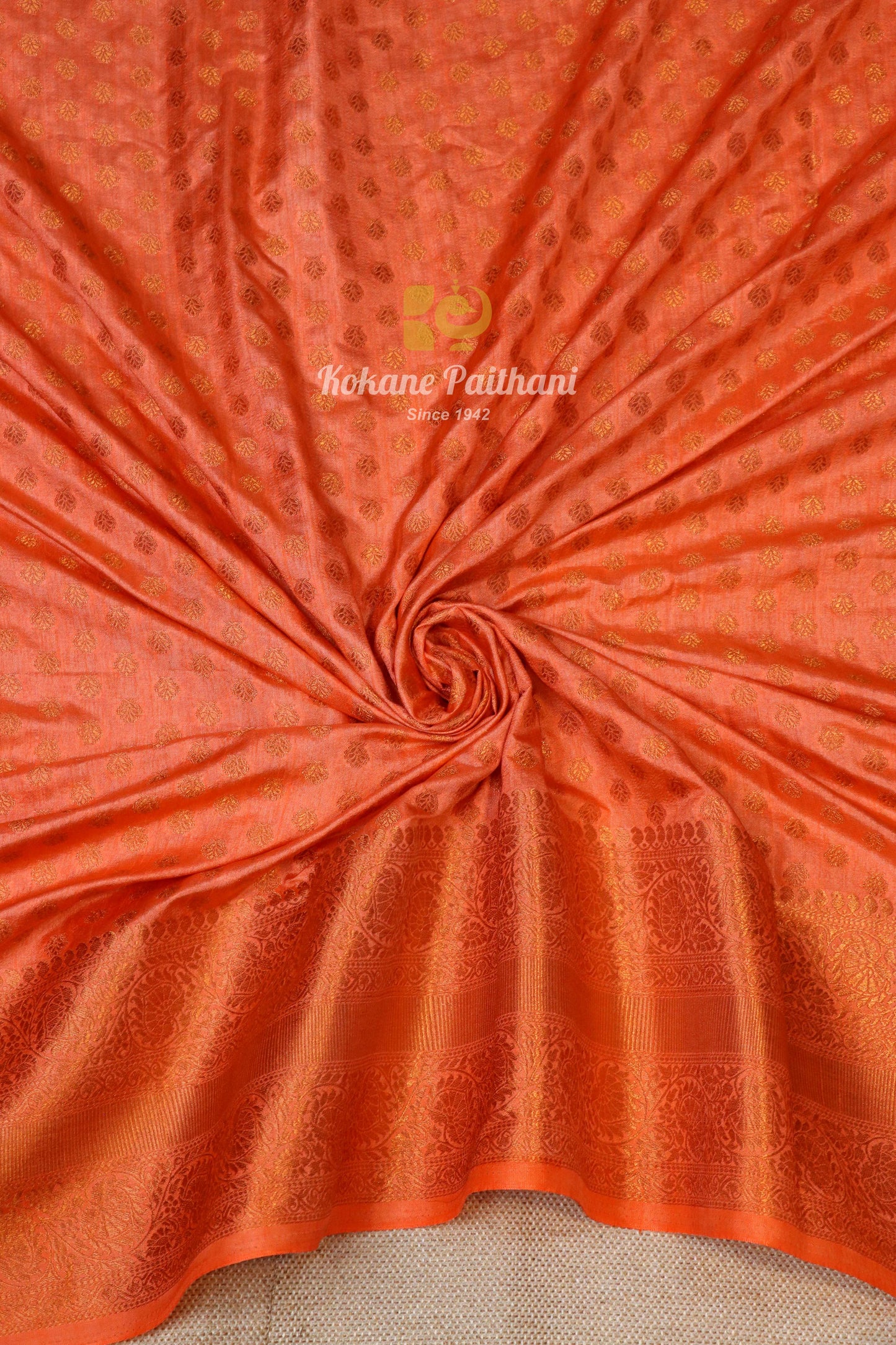 Raw Copper Saree