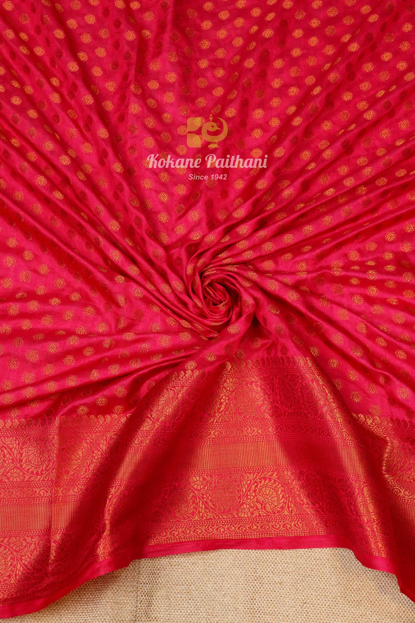 Raw Copper Saree