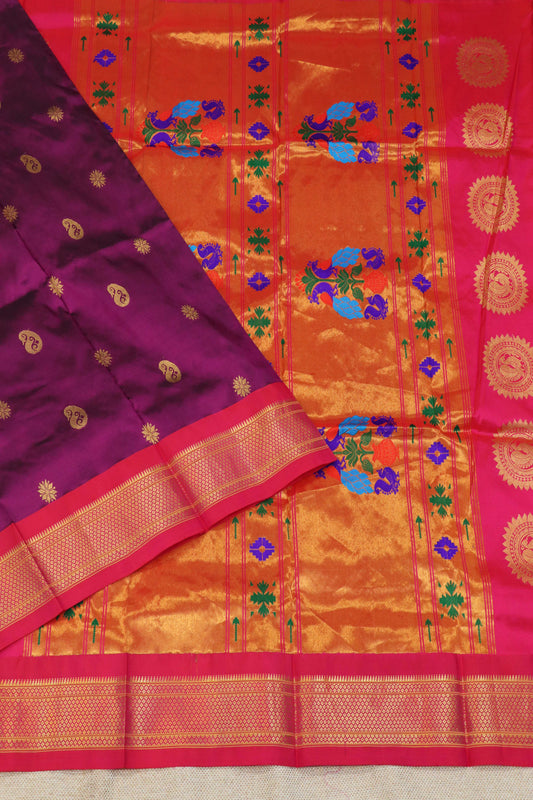 Maharani Pallu Silk Paithani Saree
