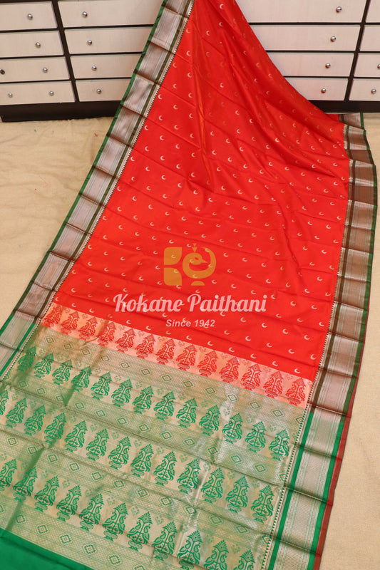 Chand butta Semi Paithani Saree