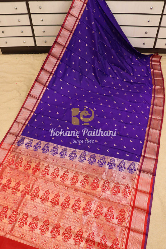 Chand butta Semi Paithani Saree