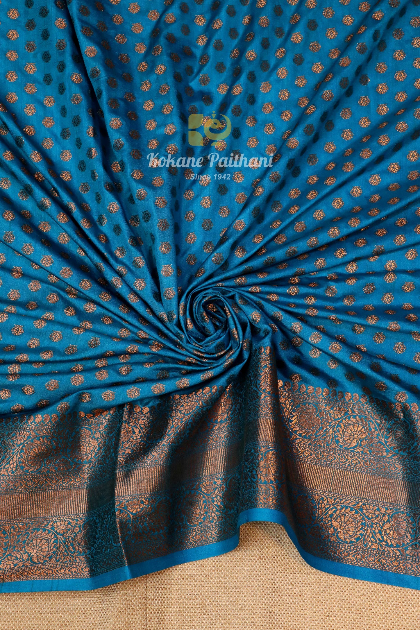 Raw Copper Saree