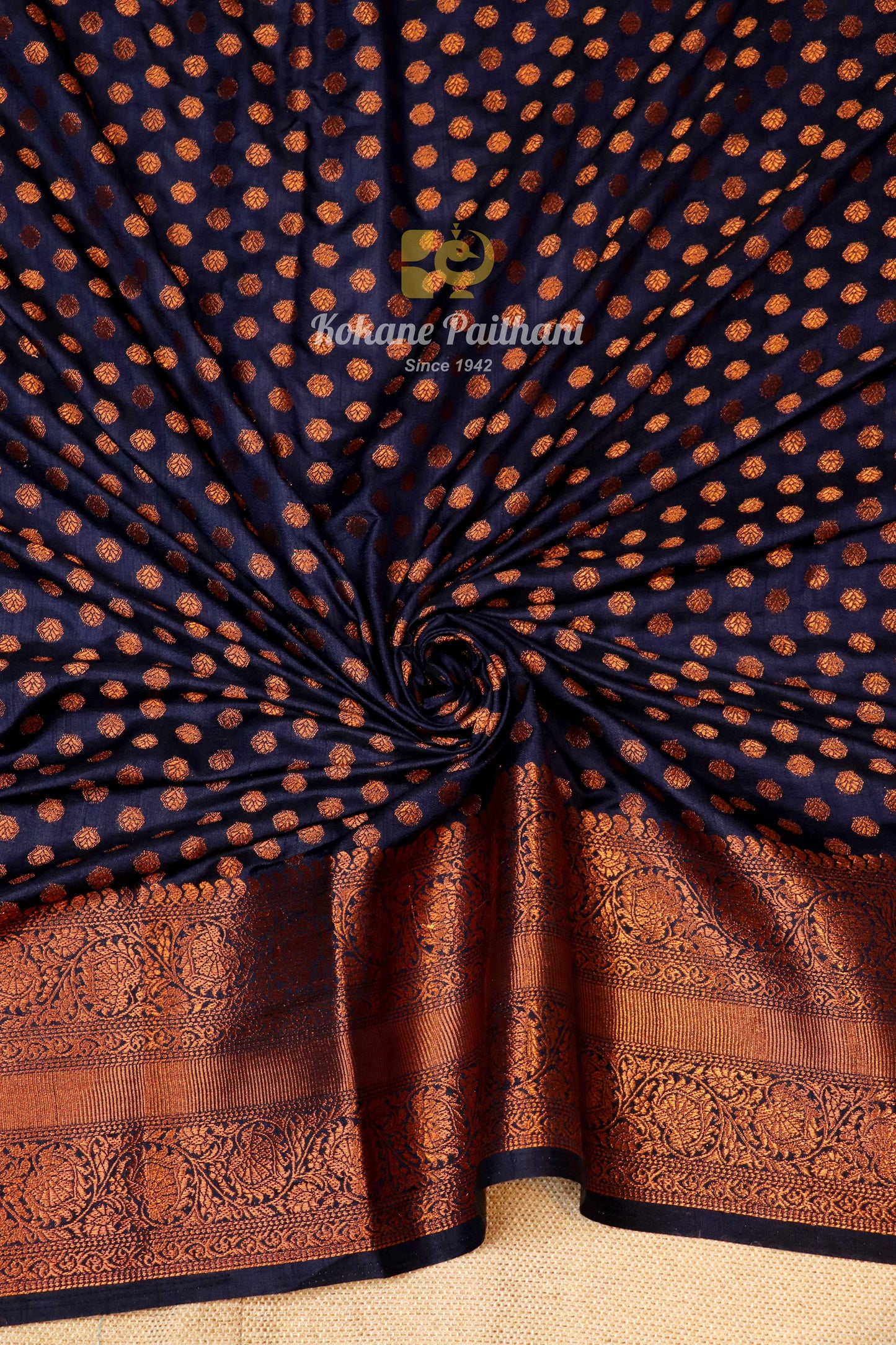 Raw Copper Saree