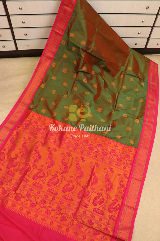 Kadiyal TK Semi paithani Saree