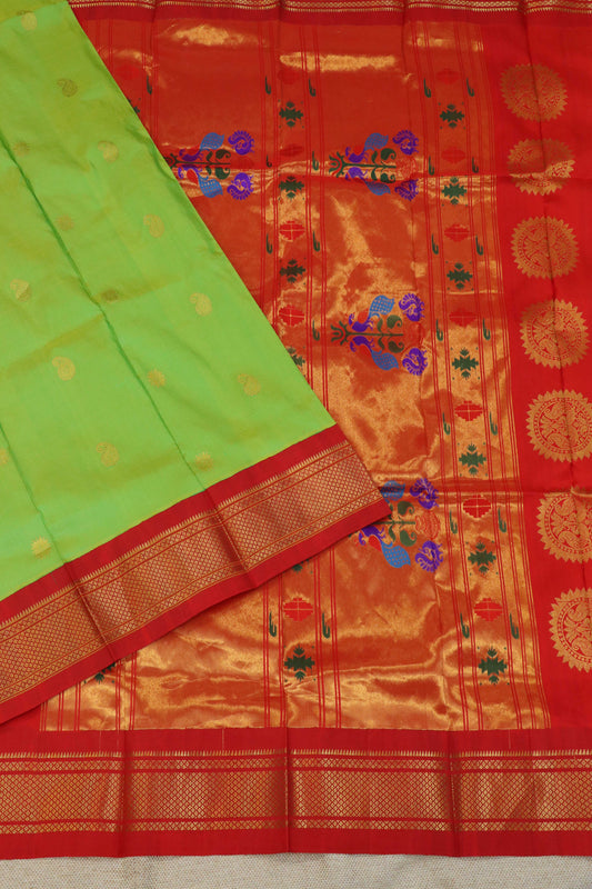 Maharani Pallu Silk Paithani Saree